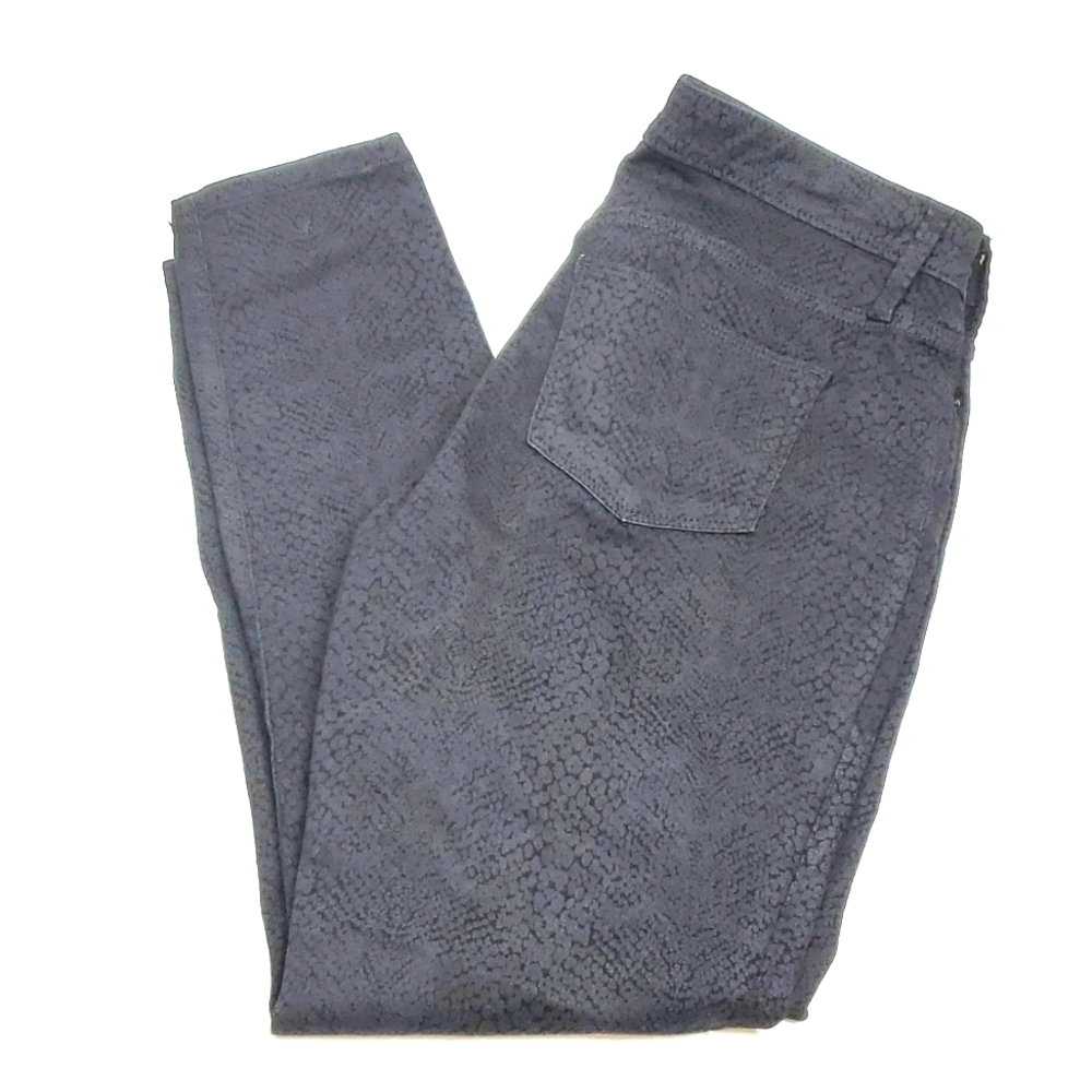 Universal Thread Black High Rise Skinny Snakeskin Print Jeans 6 28R